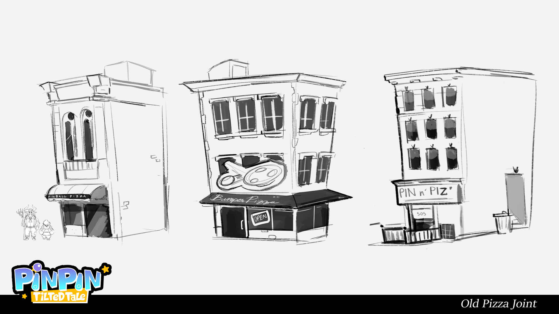 Explorations of various pizza shops in Pin City