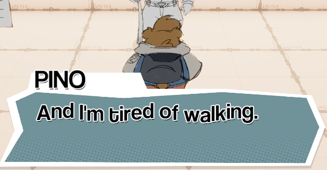 Pino expresses his woes in a new dialogue box